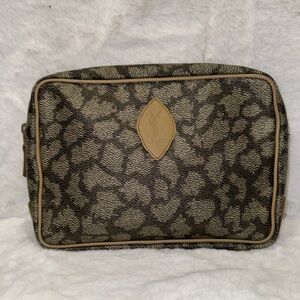 YSL Yves Saint Laurent Giraffe Print Pouch